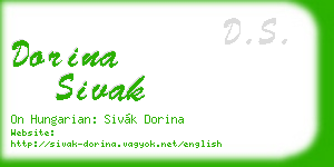 dorina sivak business card