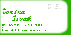 dorina sivak business card